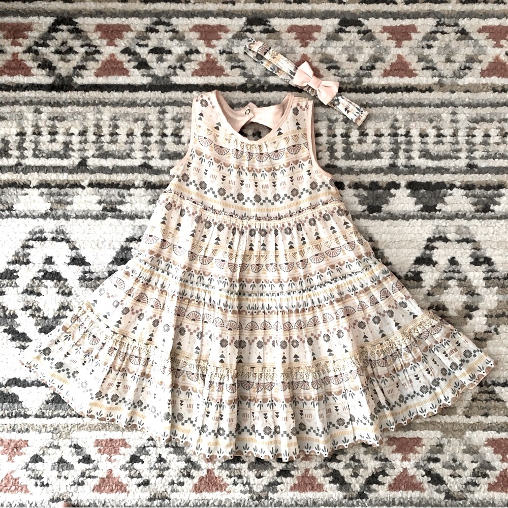🐣Sweet Rachel Zoe Dress with Matching Headband-3T